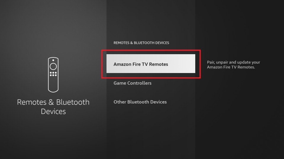 select amazon fire tv remote
