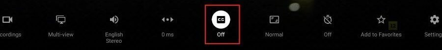 enable subtitles
