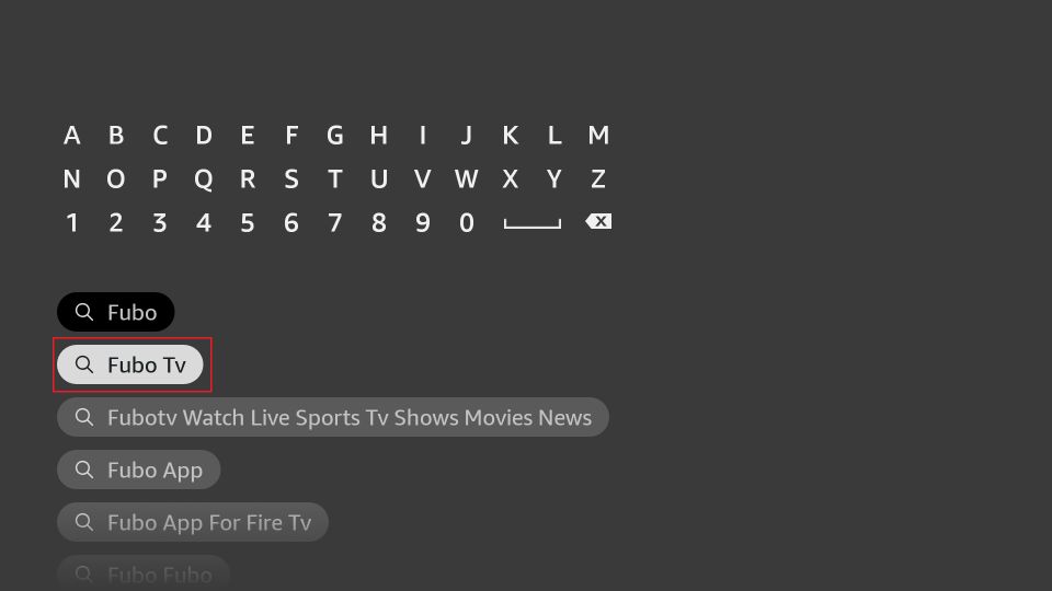 type fubo tv
