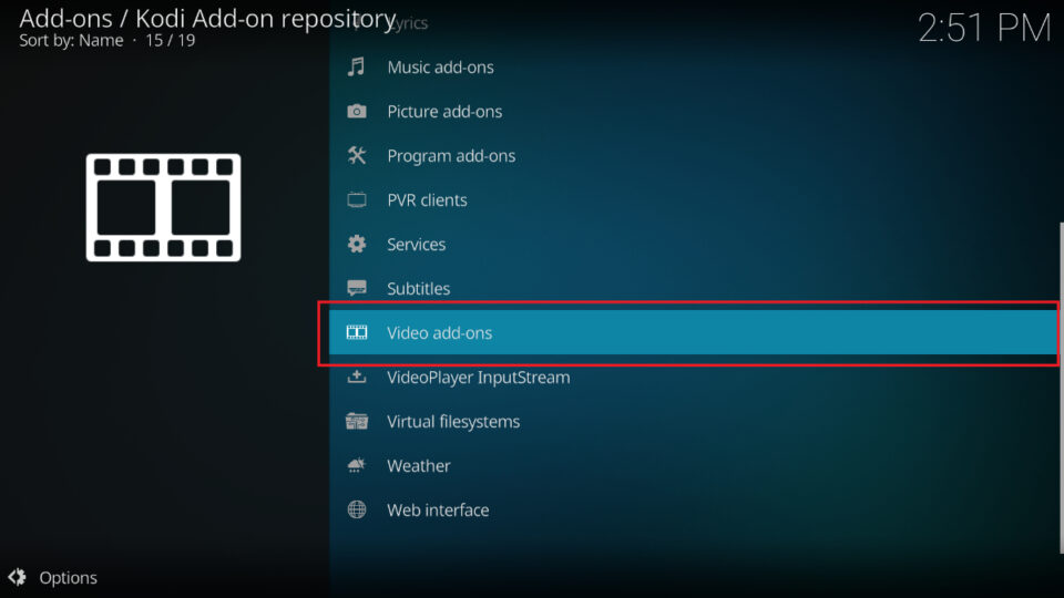select video addons
