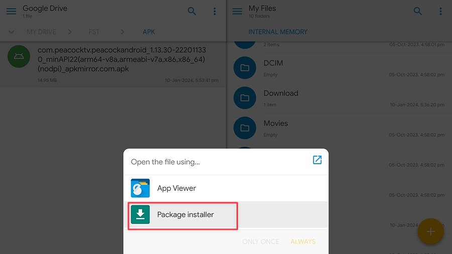 select package installer