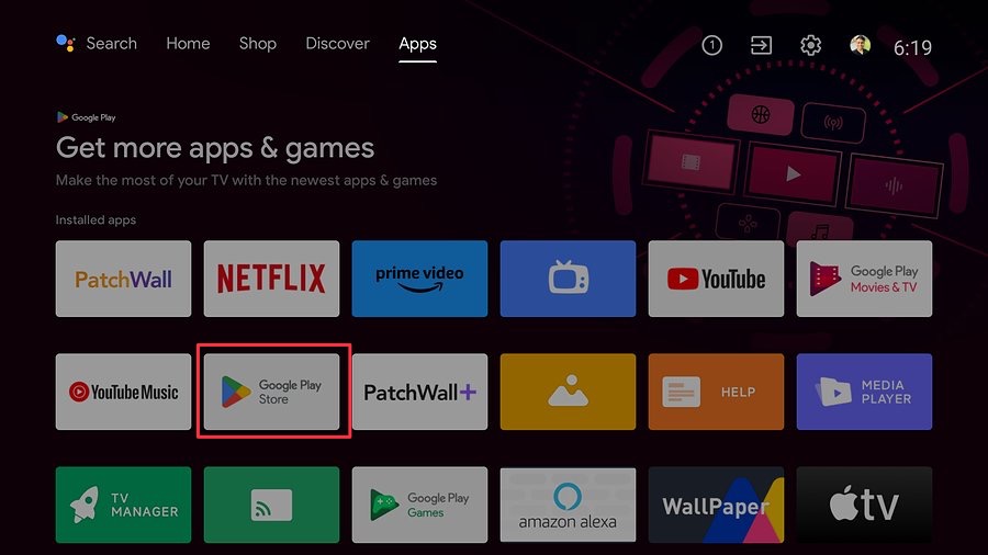 select google play