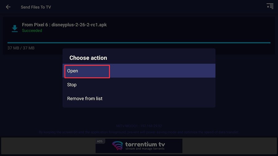 select open