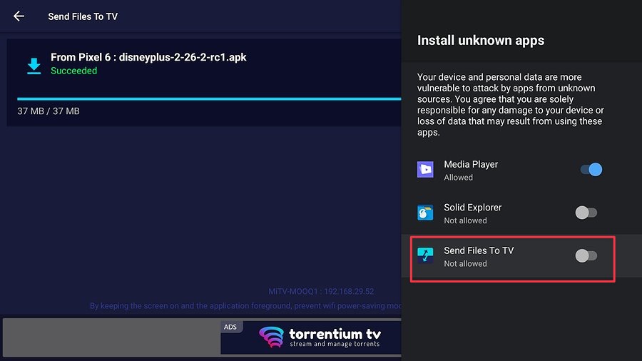 send files to tv
