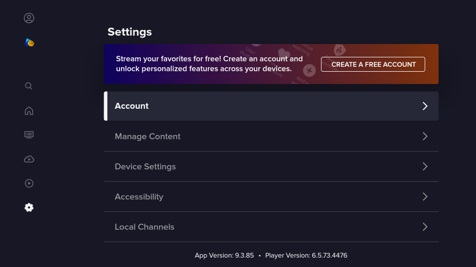 account settings