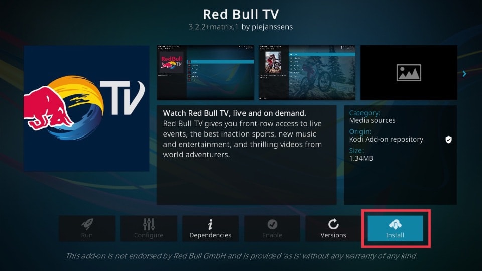 How to Install Red Bull TV Kodi Addon 