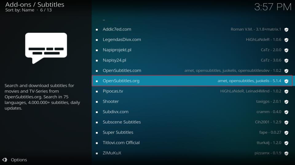 subtitles on kodi