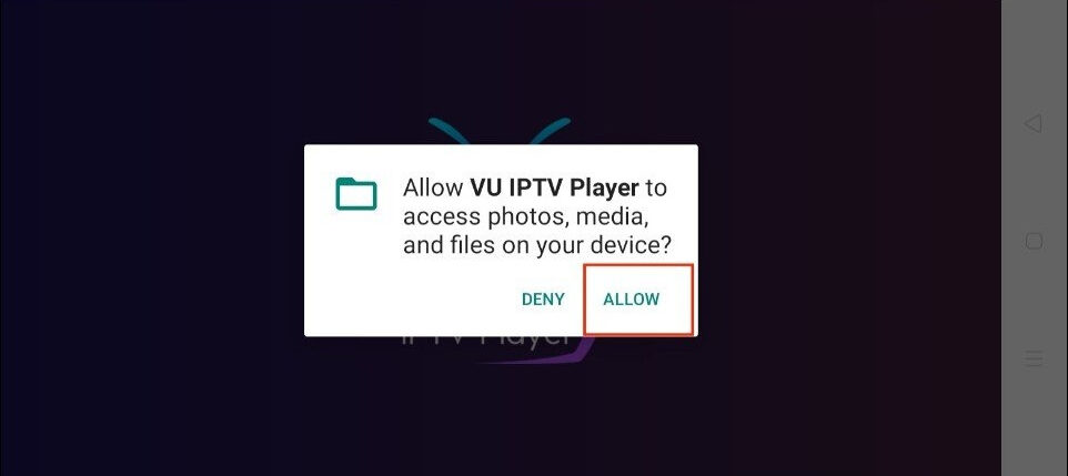 click on allow button