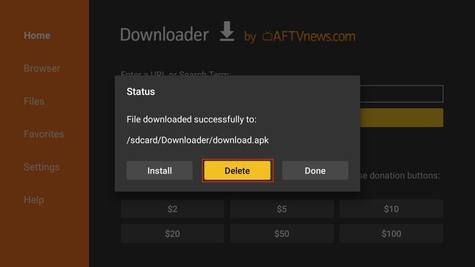 delete xtreme hd iptv apk files
