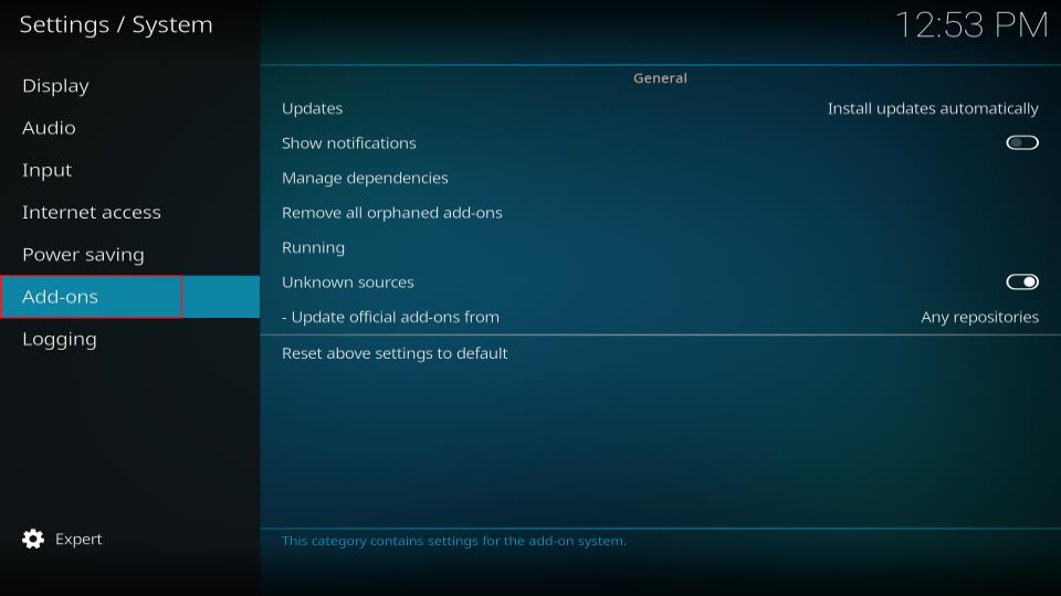 select addons