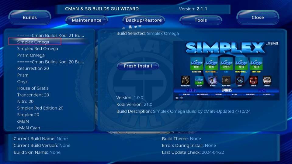 select simplex omega