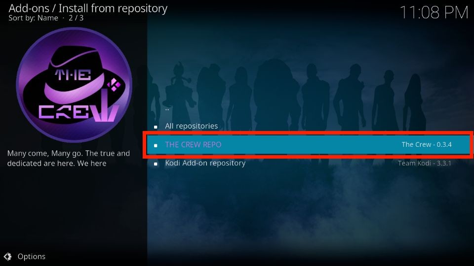 select the crew repo
