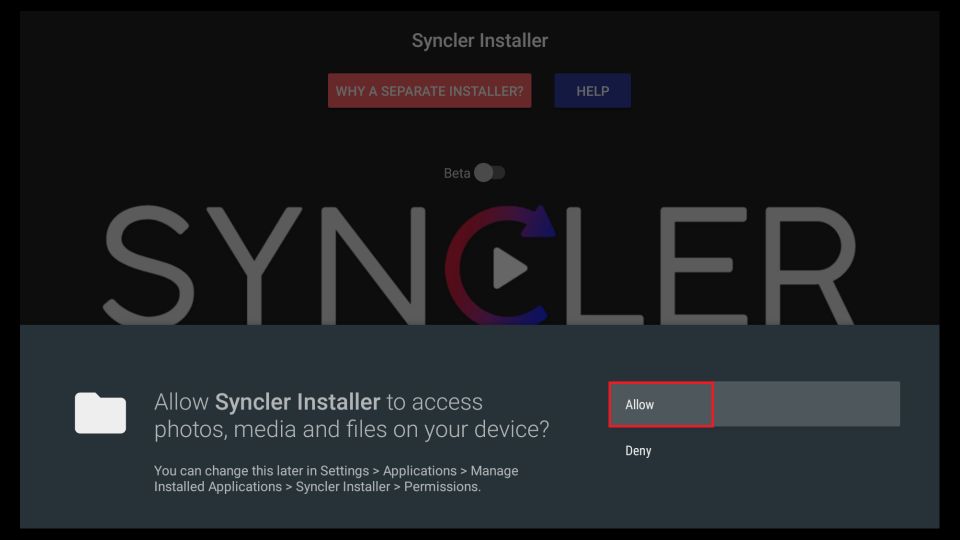select allow