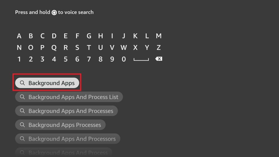 type background apps