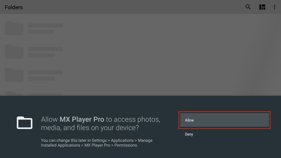 click on allow button