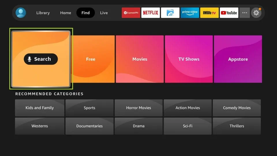 select search