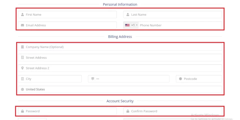 enter credentials