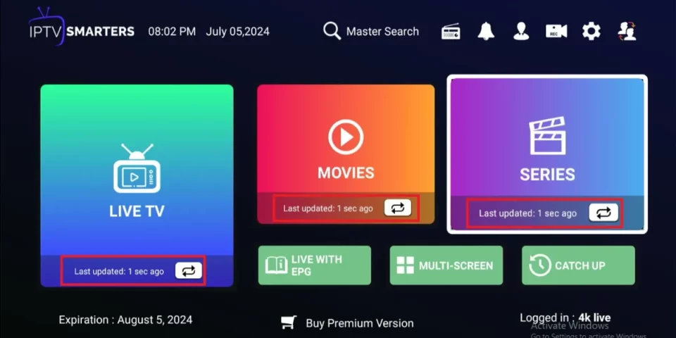 4K live iptv review on FireStick