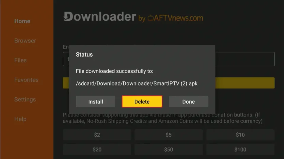 delete apk