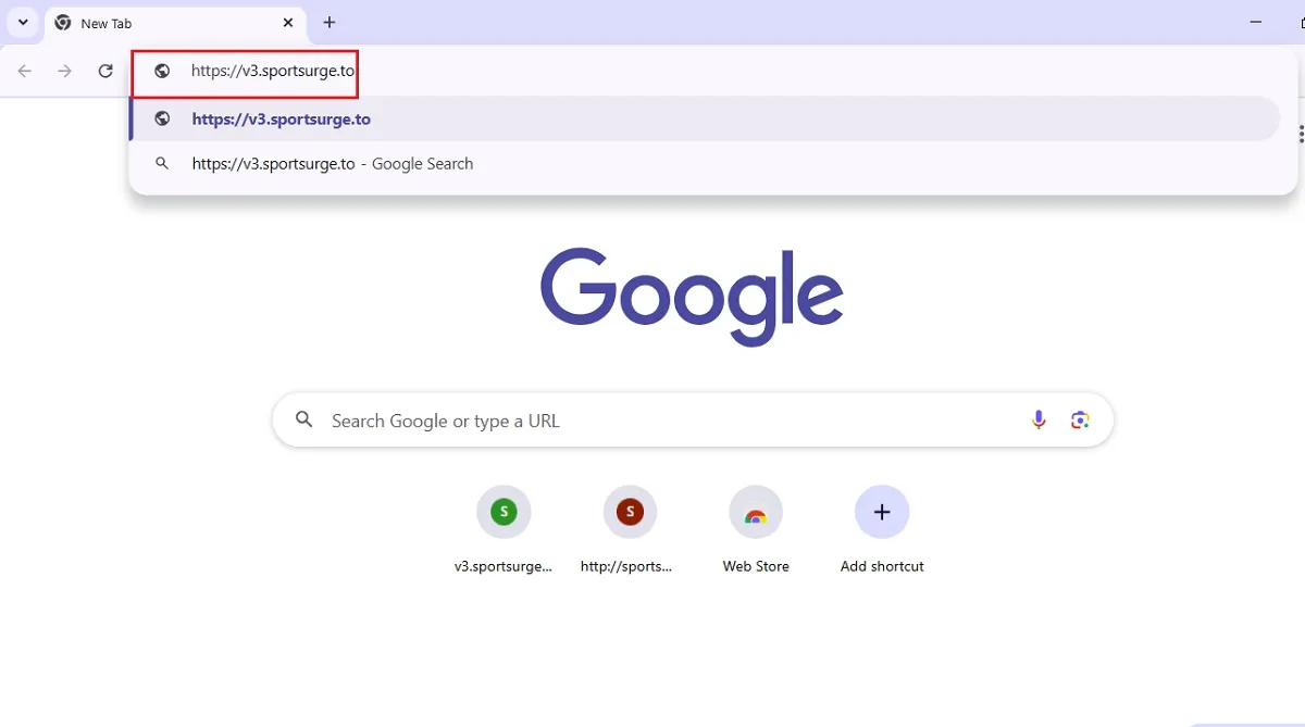 type url and enter