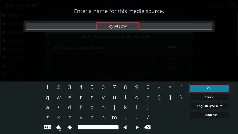 enter the repo alias