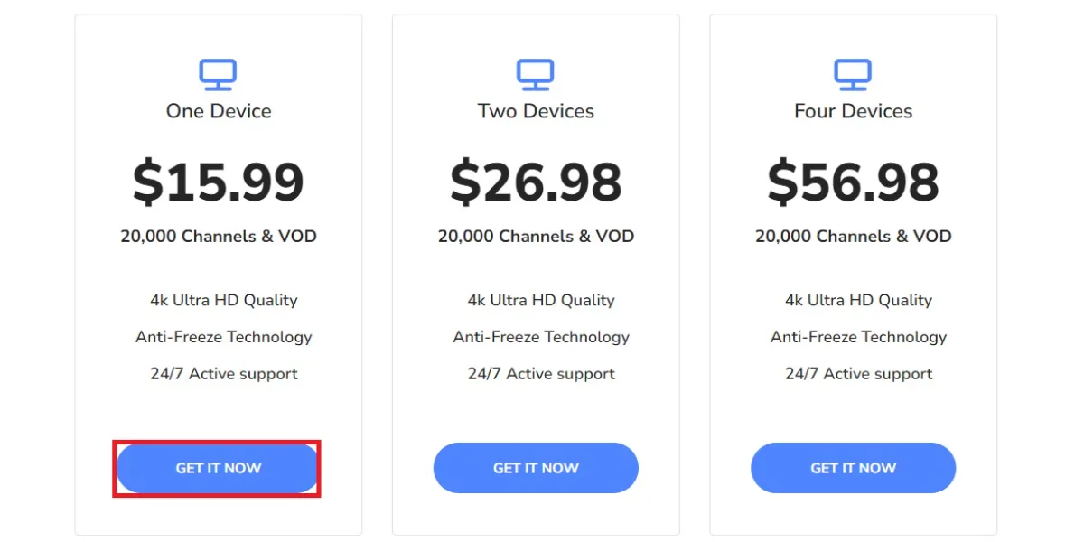 click on get it now button