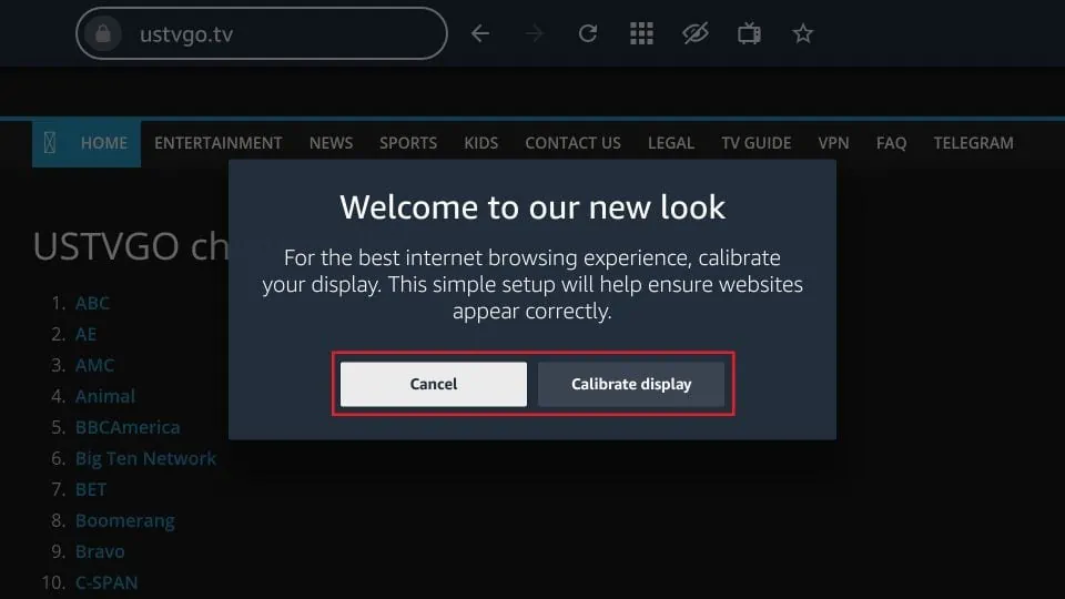 calibrate display
