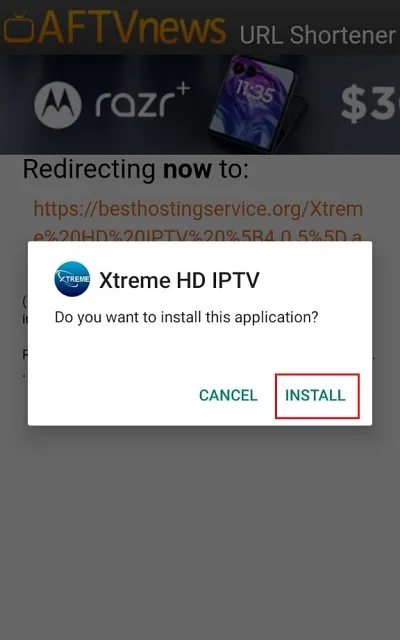 install xtreme hd tv