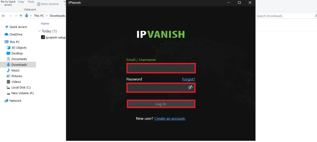 ipvanish account