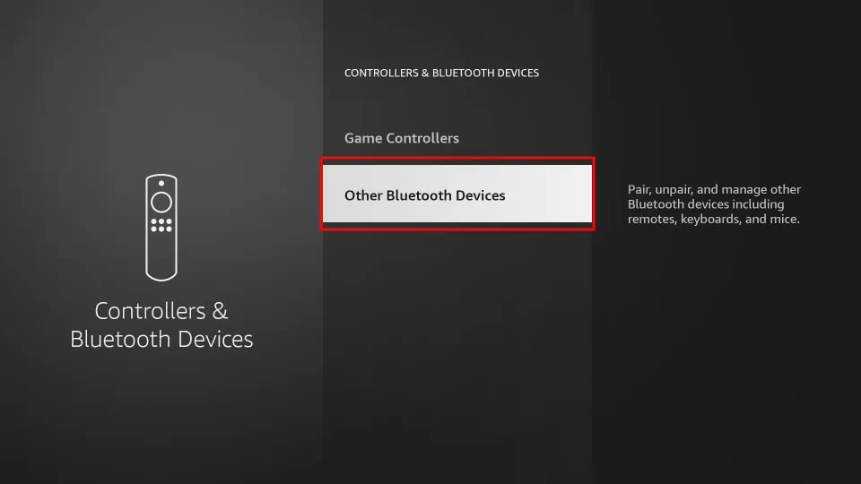 select other bluetooth devices