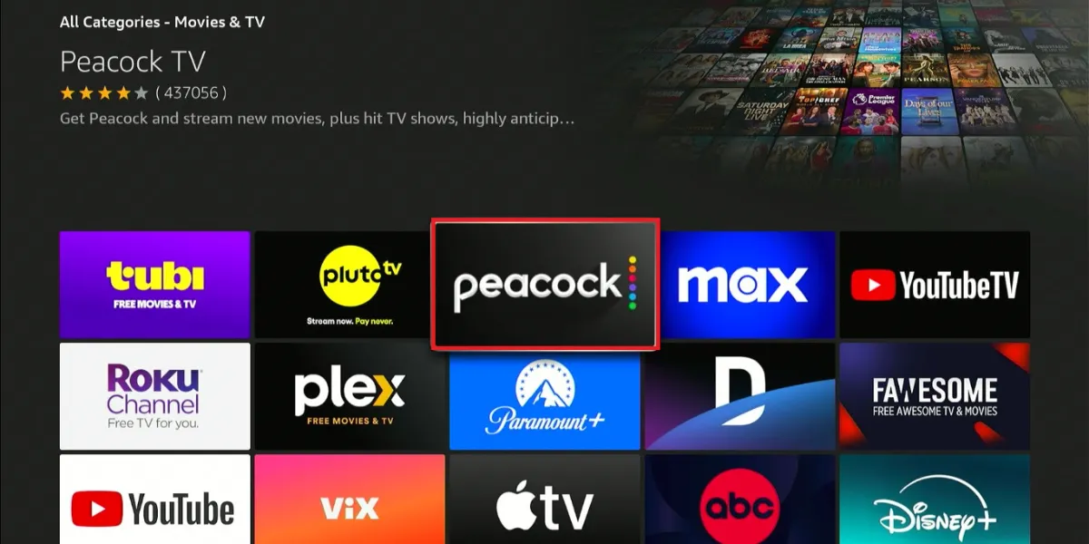 select peacock tv