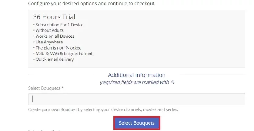 select bouquets