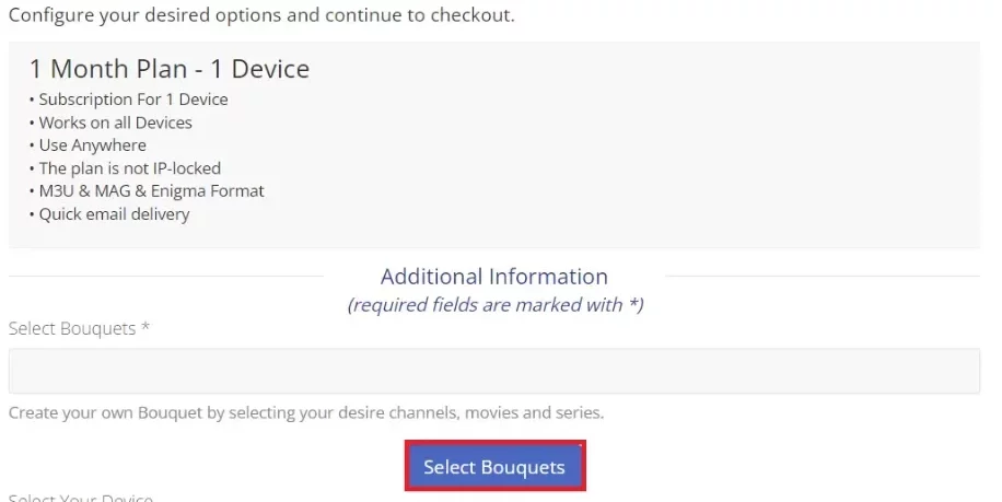 select bouquets