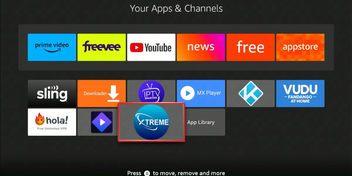 select the Xtreme HD IPTV app