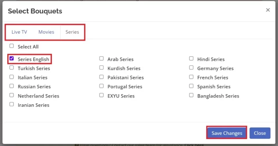 select save changes
