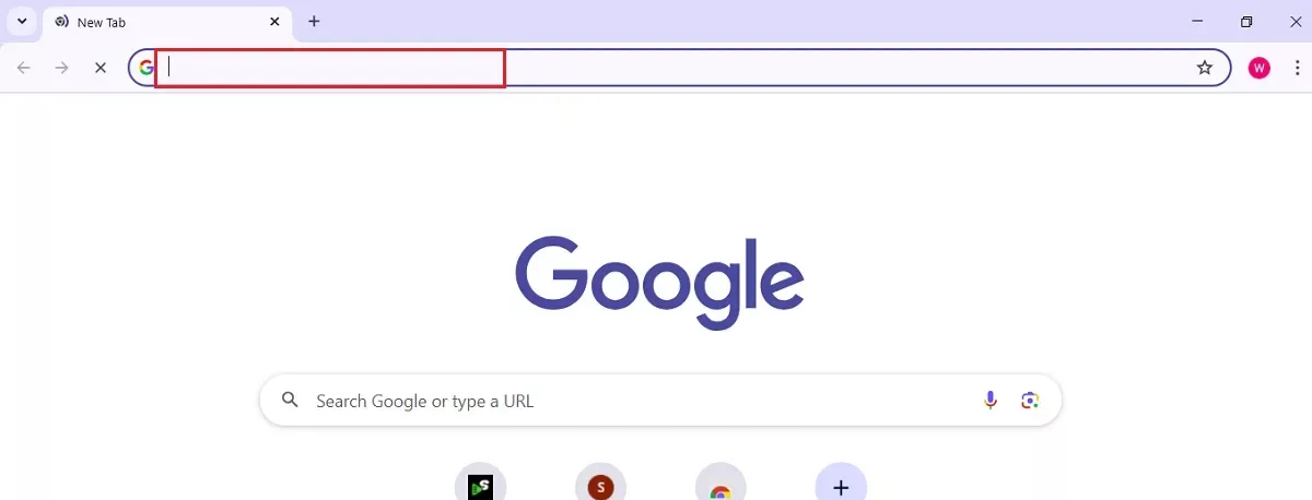 select the url field