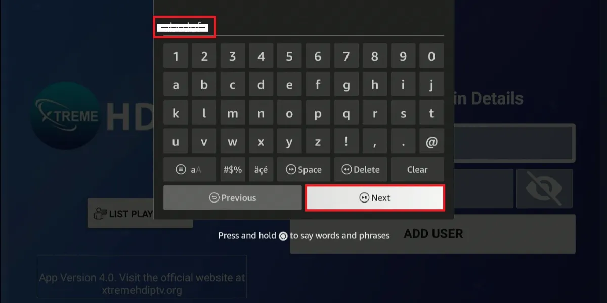 click on next button