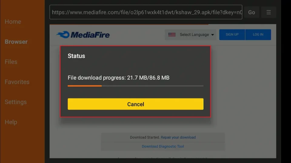 file download progress