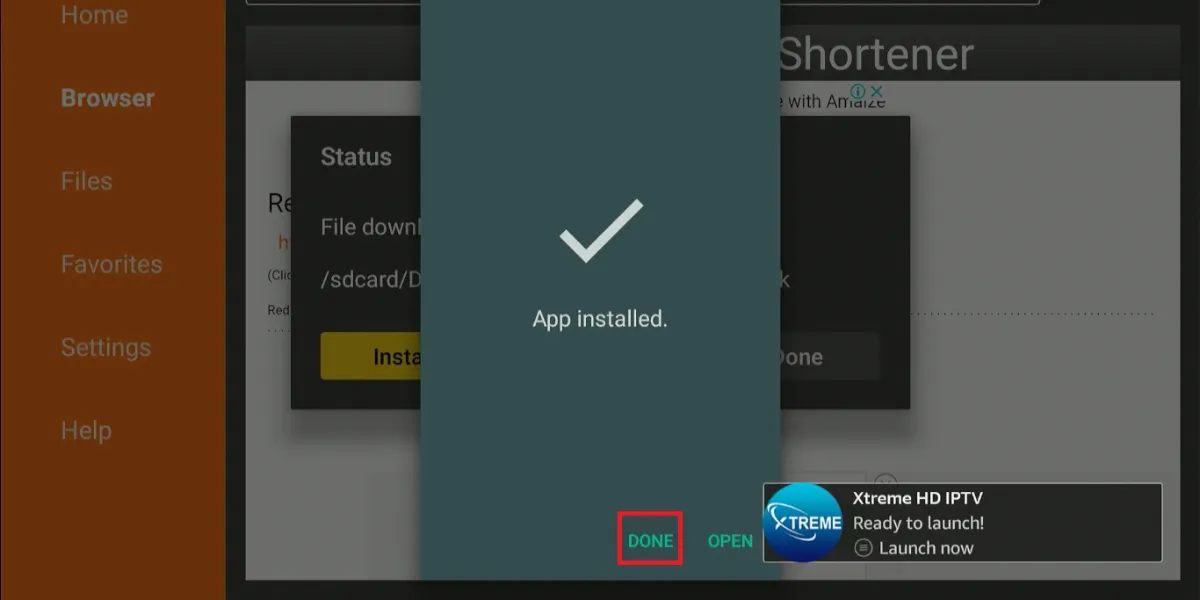 click on done button