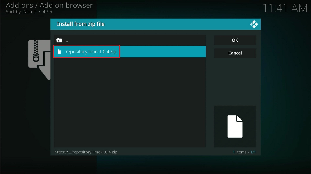 select lime repository zip file